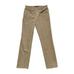 Polo Ralph Lauren Corduroy Pants Boys 12 Beige Straight Dungarees Preppy Logo